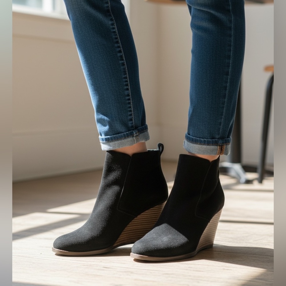 Lucky Brand Black Suede Boots